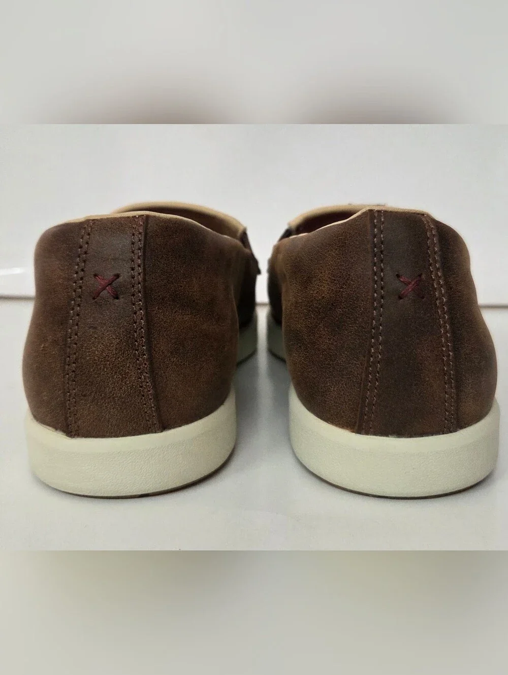 MBX0005 Men's Ultralite Slip On Patchwork Ostrich Casual Shoes by Twisted X 11.5